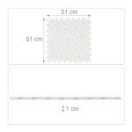 Covoras din spuma EVA Relaxdays, gri, cu stelute, 100 x 196 cm - imagine 4