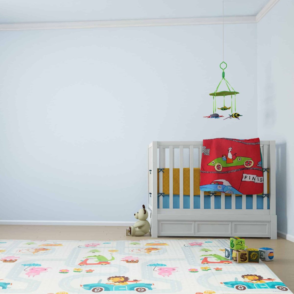 Covoras din spuma XPE Relaxdays, multicolor, moale, 195 x 175 cm - imagine 2