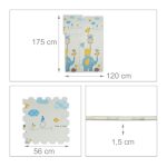 Covoras din spuma XPE Relaxdays, multicolor, moale, 175x120 cm - imagine 3