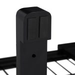 Gard de siguranta pentru copii sau animale de casa, Relaxdays, H 56 cm, lungime maxima 108 cm, lemn de pin si otel, negru - imagine 7