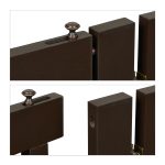 Poarta de siguranta pentru copii sau animale de casa, Relaxdays, H 70 cm, lungime maxima 207 cm, MDF, maro - imagine 7