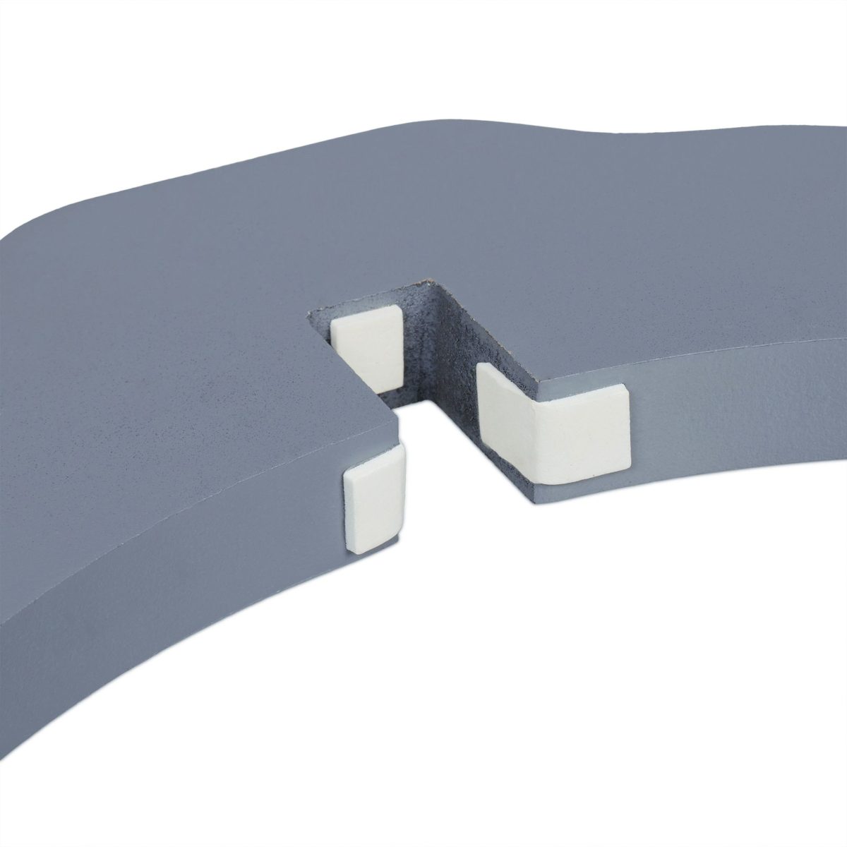 Poarta de siguranta pentru copii sau animale de casa, Relaxdays, H 70 cm, lungime maxima 154 cm, MDF si bambus, gri - imagine 8