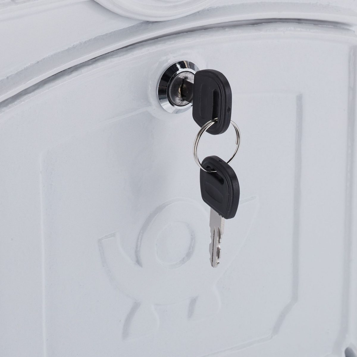 Cutie postala cu aspect vintage alba, pentru exterior, dimensiuni 31,5 x 23 x 9 cm, alb, Relaxdays - imagine 7