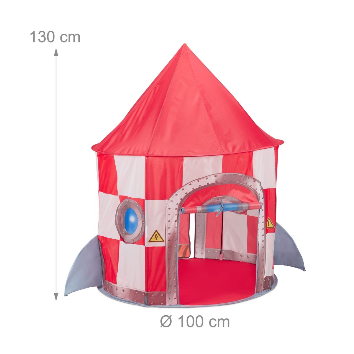 Cort de joaca pentru copii Relaxdays, multicolor, poliester, 100 x 100 x 130 cm - imagine 4