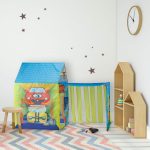 Cort de joaca pentru copii Relaxdays, poliester, multicolor, 146 x 75 x 109 cm - imagine 2