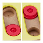 Jucarie interactiva pentru caini Relaxdays, galben/rosu/natural, 2,5 x 19,5 x 14 cm, din MDF - imagine 6