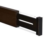 Set 4 x organizator reglabil pentru sertar, bambus/silicon, 6 x 1,5 cm, maro - imagine 6