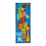 Covoras pentru copii cu animale si numere, din poliester/plastic, 0,4 x 67 x 179 cm, pentru dezvoltarea imaginatiei si mobilitatii cu ajutorul sotronului