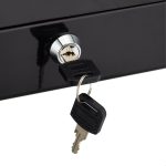 Caseta bani pentru monede si bancnote, Relaxdays, negru, dimensiuni 9 x 25 x 18 cm - imagine 7