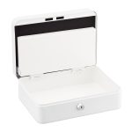 Caseta bani pentru monede si bancnote, Relaxdays, alb, dimensiuni 9 x 25 x 18 cm - imagine 6