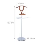 Portmantou cu raft, din otel si MDF, 120 x 45 x 28 cm, negru - imagine 3