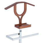 Portmantou cu raft, din otel si MDF, 120 x 45 x 28 cm, negru - imagine 6
