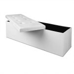 Banca pliabila cu spatiu depozitare, CASARIA®, 131 L, alb, 115 x 38 x 38 cm