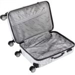 Troler cabina avion, M, 4 roti duble cu rotatie 360°, maner telescopic, cifru, - imagine 5