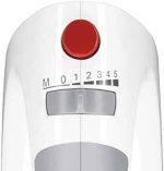 Mixer de mana Bosch MFQ3540, 450 W, 5 viteze, Alb/Gri - imagine 3