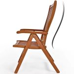 Set masa extensibila de lemn eucalipt cu 6 scaune pliabile si reglabile, gradina si terasa,CASARIA®, extensibila, cu loc pentru umbrela, spatar reglabil pe 5 pozitii cu forma ergonomica, lemn de eucalipt certificat FSC® - imagine 3