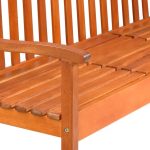 Banca de gradina cu masuta incorporata, lemn de eucalipt certificat FSC®, 153 x 57 x 90 cm - imagine 3