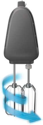Mixer de mana Philips 5000 Series HR3741/00, 450W, 5 viteze, functie Turbo, Alb/Gri - imagine 6