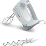 Mixer de mana Bosch MFQ3540, 450 W, 5 viteze, Alb/Gri