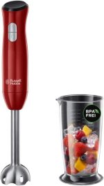 Mixer vertical, 500W,  2 viteze, pahar gradat 700ml, rosu/negru