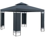 Pavilion 3 x 3 m, Casaria®, protectie UV 50+, antracit