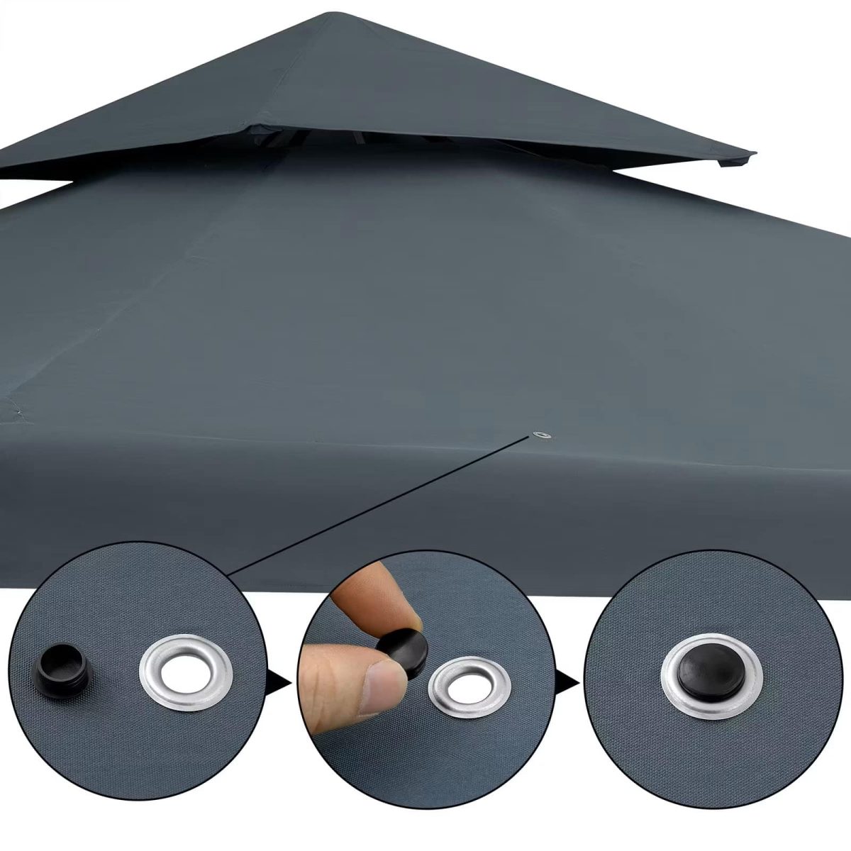 Pavilion 3 x 3 m, Casaria®, protectie UV 50+, antracit - imagine 4