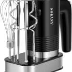Mixer de mana, 800 W,  5 viteze, negru/argintiu