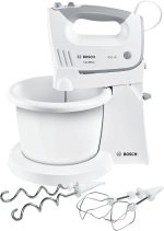 Mixer cu bol Bosch MFQ36460, 450 W, 5 Viteze + Turbo, Alb