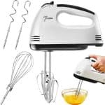 Mixer de mana, 150 W, 7 viteze, Tel dublu, palete de framantare, Alb/Negru