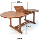 Set masa extensibila de lemn eucalipt cu 6 scaune pliabile si reglabile, gradina si terasa,CASARIA®, extensibila, cu loc pentru umbrela, spatar reglabil pe 5 pozitii cu forma ergonomica, lemn de eucalipt certificat FSC® - imagine 7