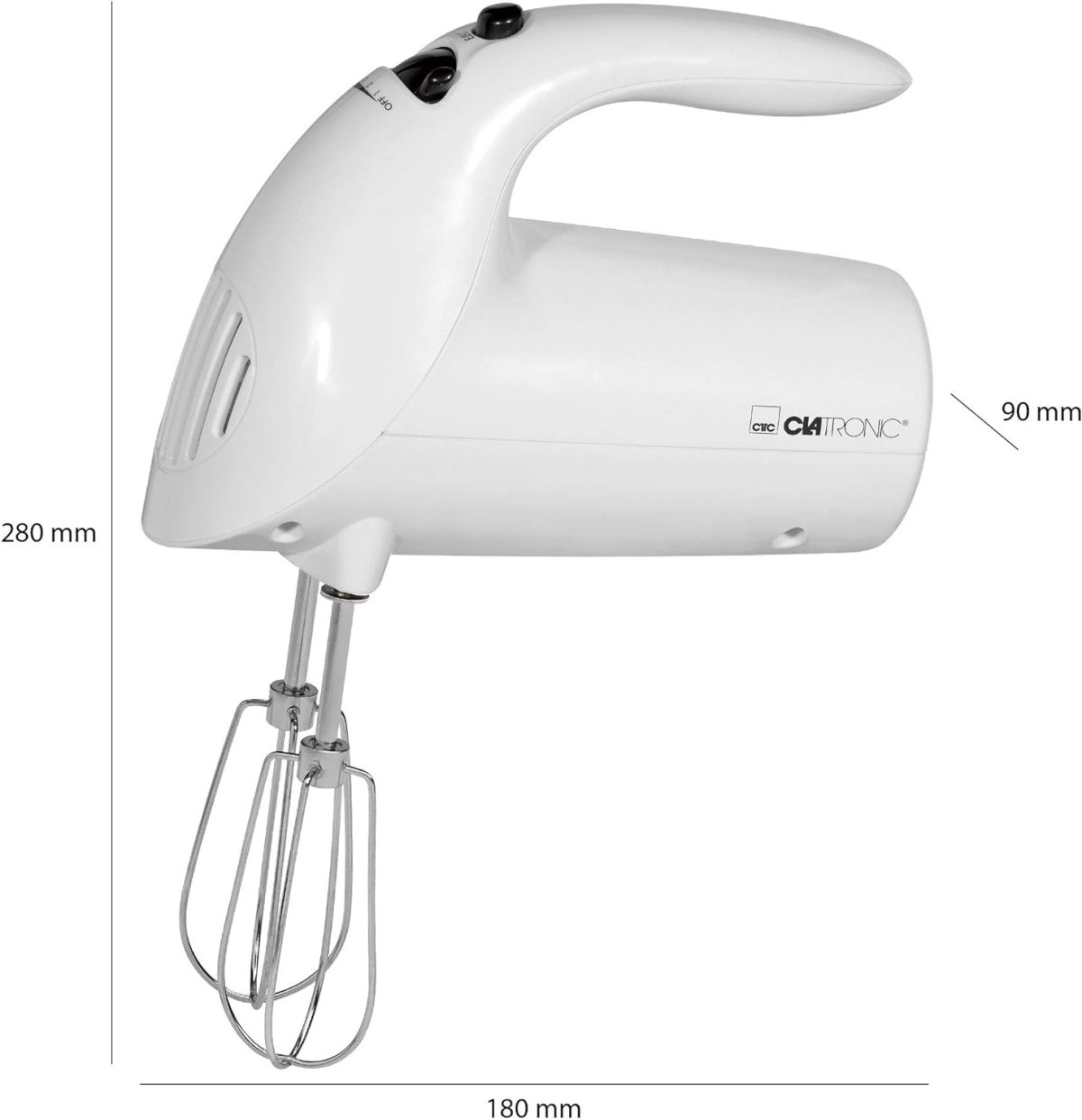 Mixer manual, Clatronic, HM 3014, 5 viteze, 250W, Alb - imagine 4