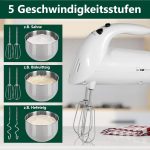 Mixer manual, Clatronic, HM 3014, 5 viteze, 250W, Alb - imagine 3