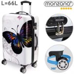 Troler cabina avion, L, 4 roti duble cu rotatie 360°, maner telescopic, cifru,