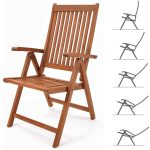 Set masa extensibila de lemn eucalipt cu 6 scaune pliabile si reglabile, gradina si terasa,CASARIA®, extensibila, cu loc pentru umbrela, spatar reglabil pe 5 pozitii cu forma ergonomica, lemn de eucalipt certificat FSC® - imagine 5