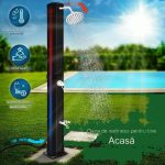 Dus solar pentru exterior, robinet si cap de dus incluse, negru, 60 litri, incalzire 60° - imagine 2