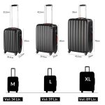 Set trolere pentru voiaj, 3 piese, marimi diferite, M, L, XL, maner telescopic, negru - imagine 4
