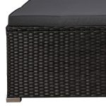 Set mobilier terasa Punta Cana L, 4 piese, canapea cu 3 locuri, 1 fotoliu, 1 taburet, masuta de depozitare, perne incluse, din Poliratan, antracit - imagine 6