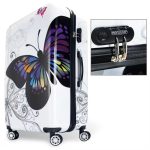 Troler cabina avion, M, 4 roti duble cu rotatie 360°, maner telescopic, cifru, - imagine 6