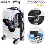Troler cabina avion, M, 4 roti duble cu rotatie 360°, maner telescopic, cifru,