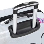 Troler cabina avion, L, 4 roti duble cu rotatie 360°, maner telescopic, cifru, - imagine 6