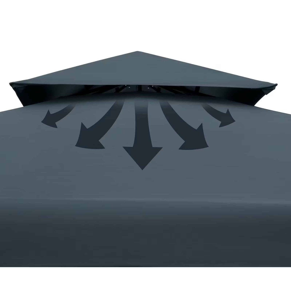 Pavilion 3 x 3 m, Casaria®, protectie UV 50+, antracit - imagine 2