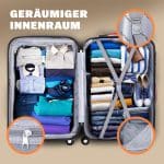 Set trolere pentru voiaj, 3 piese, marimi diferite, M, L, XL, maner telescopic, negru - imagine 6