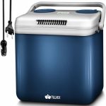 Lada frigorifica electrica 32L, pentru masina si priza, raceste cu pana la 18°C ​​sub temperatura exterioara si incalzeste pana la 65°C, albastru