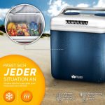 Lada frigorifica electrica 32L, pentru masina si priza, raceste cu pana la 18°C ​​sub temperatura exterioara si incalzeste pana la 65°C, albastru - imagine 2