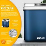 Lada frigorifica electrica 32L, pentru masina si priza, raceste cu pana la 18°C ​​sub temperatura exterioara si incalzeste pana la 65°C, albastru - imagine 3