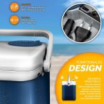 Lada frigorifica electrica 32L, pentru masina si priza, raceste cu pana la 18°C ​​sub temperatura exterioara si incalzeste pana la 65°C, albastru - imagine 4
