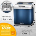 Lada frigorifica electrica 32L, pentru masina si priza, raceste cu pana la 18°C ​​sub temperatura exterioara si incalzeste pana la 65°C, albastru - imagine 5