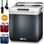 Lada frigorifica electrica 32L, pentru masina si priza, raceste cu pana la 18°C ​​sub temperatura exterioara si incalzeste pana la 65°C, gri