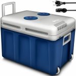 Lada frigorifica electrica 40L cu roti, pentru masina si priza, raceste cu pana la 18°C ​​sub temperatura exterioara si incalzeste pana la 65°C