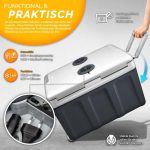 Lada frigorifica electrica 40L cu roti, pentru masina si priza, raceste cu pana la 18°C ​​sub temperatura exterioara si incalzeste pana la 65°C, gri - imagine 3